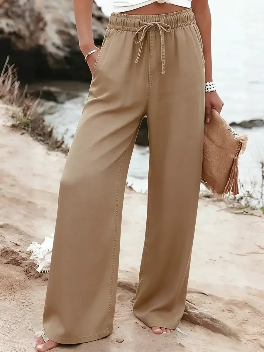 Basic Beige Flapper Trouser